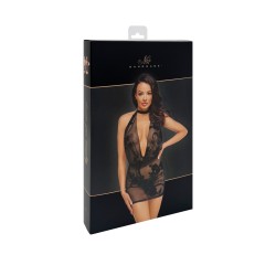 Jadelingerie 91, 92 et 77 Robe Transparente Flocage Fleurs Dos