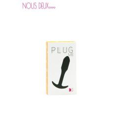Jadelingerie 91, 92 et 77 Plug Me B plug anal noir 9.6 cm